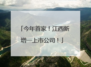 今年首家！江西新增一上市公司！