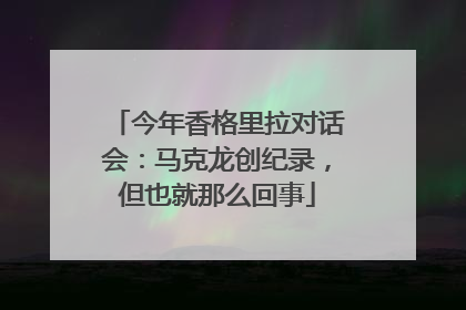 今年香格里拉对话会：马克龙创纪录，但也就那么回事