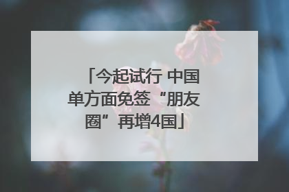 今起试行 中国单方面免签“朋友圈”再增4国