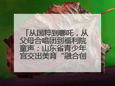 从国粹到哪吒，从父母合唱团到福利院童声：山东省青少年宫交出美育“融合创新”答卷