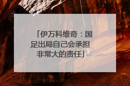 伊万科维奇：国足出局自己会承担非常大的责任