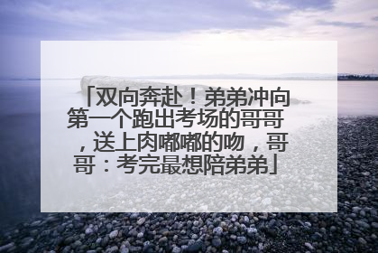 双向奔赴！弟弟冲向第一个跑出考场的哥哥，送上肉嘟嘟的吻，哥哥：考完最想陪弟弟