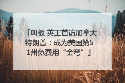 叫板 英王首访加拿大 特朗普：成为美国第51州免费用“金穹”