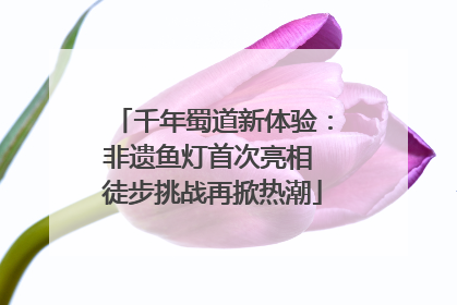 千年蜀道新体验：非遗鱼灯首次亮相 徒步挑战再掀热潮