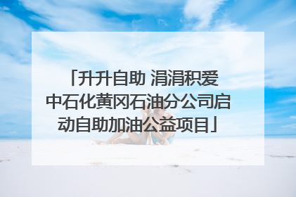 升升自助 涓涓积爱 中石化黄冈石油分公司启动自助加油公益项目