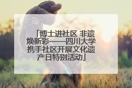 博士进社区 非遗焕新彩——四川大学携手社区开展文化遗产日特别活动