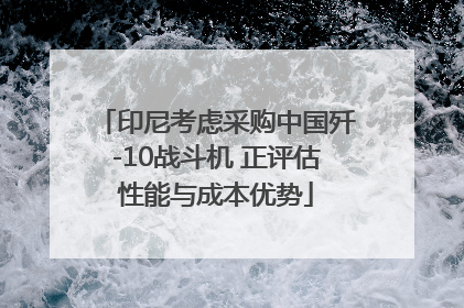 印尼考虑采购中国歼-10战斗机 正评估性能与成本优势