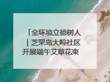 全环境立德树人｜芝罘岛大疃社区开展端午艾草花束DIY活动