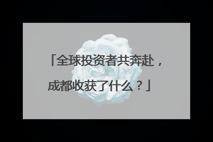 全球投资者共奔赴，成都收获了什么？