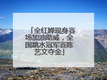 全红婵现身赛场加油助威，全国跳水冠军赛陈艺文夺金