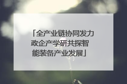 全产业链协同发力 政企产学研共探智能装备产业发展