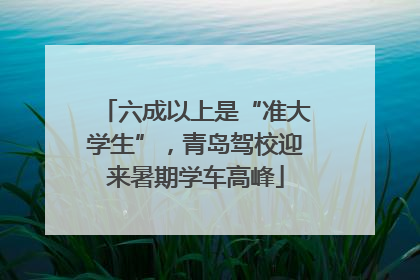 六成以上是“准大学生”，青岛驾校迎来暑期学车高峰