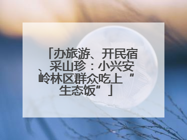 办旅游、开民宿、采山珍：小兴安岭林区群众吃上“生态饭”