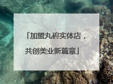 加盟丸碧实体店，共创美业新篇章
