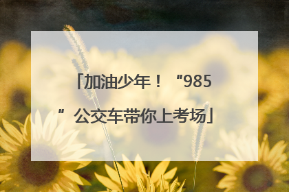 加油少年！“985”公交车带你上考场