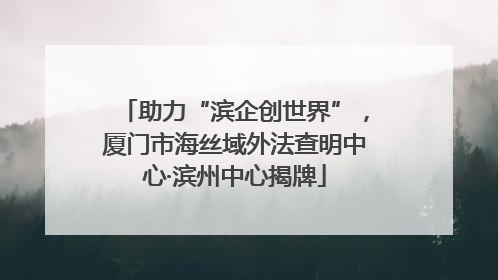 助力“滨企创世界”，厦门市海丝域外法查明中心·滨州中心揭牌