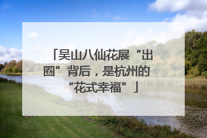 吴山八仙花展“出圈”背后，是杭州的“花式幸福”