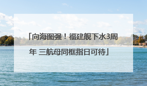 向海图强！福建舰下水3周年 三航母同框指日可待