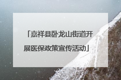 嘉祥县卧龙山街道开展医保政策宣传活动
