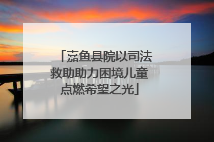 嘉鱼县院以司法救助助力困境儿童点燃希望之光
