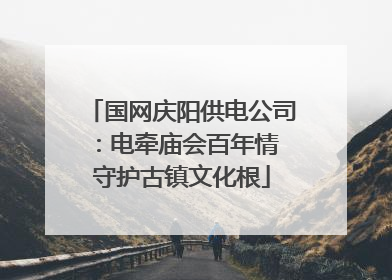 国网庆阳供电公司：电牵庙会百年情 守护古镇文化根