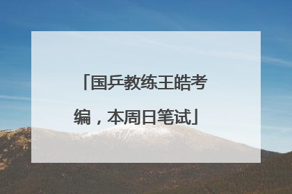 国乒教练王皓考编，本周日笔试