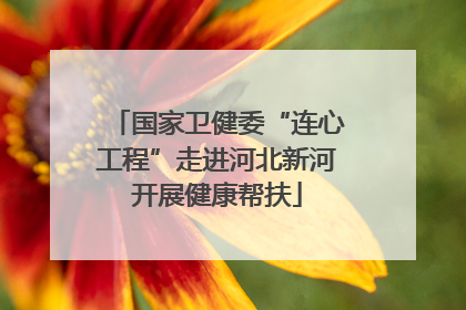 国家卫健委“连心工程”走进河北新河开展健康帮扶