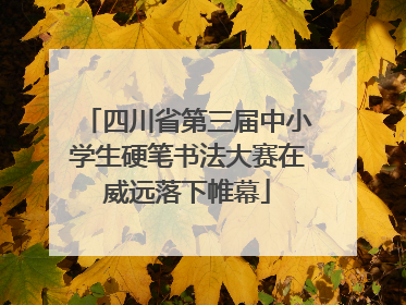 四川省第三届中小学生硬笔书法大赛在威远落下帷幕
