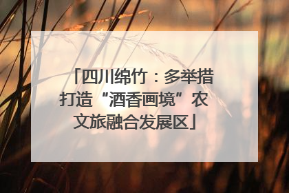 四川绵竹：多举措打造“酒香画境”农文旅融合发展区