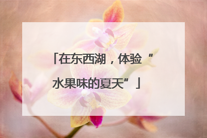 在东西湖，体验“水果味的夏天”