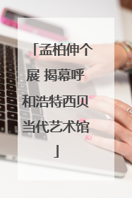 孟柏伸个展 揭幕呼和浩特西贝当代艺术馆
