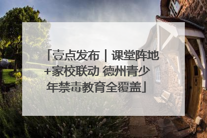 壹点发布｜课堂阵地+家校联动 德州青少年禁毒教育全覆盖