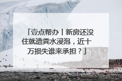 壹点帮办丨新房还没住就遭粪水浸泡，近十万损失谁来承担？