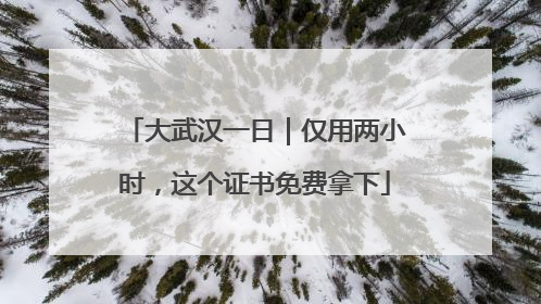 大武汉一日｜仅用两小时，这个证书免费拿下