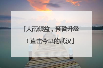 大雨倾盆，预警升级！直击今早的武汉