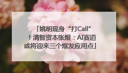 姚明现身“打Call”！清智资本张煜：AI赛道或将迎来三个爆发应用点