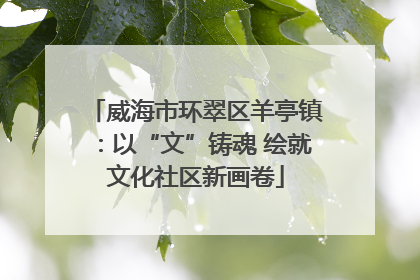 威海市环翠区羊亭镇：以“文”铸魂 绘就文化社区新画卷