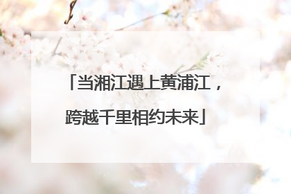 当湘江遇上黄浦江，跨越千里相约未来