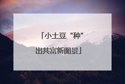 小土豆“种”出共富新图景