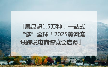 展品超1.5万种，一站式“链”全球！2025黄河流域跨境电商博览会启幕