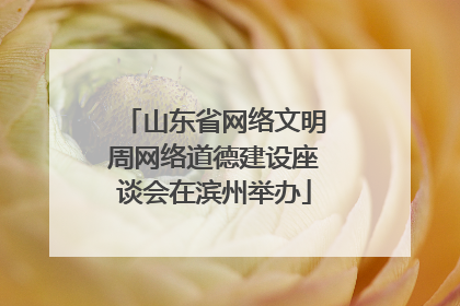 山东省网络文明周网络道德建设座谈会在滨州举办