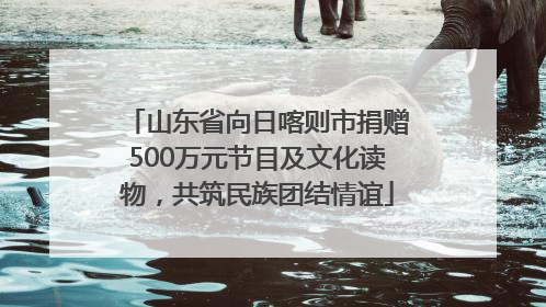 山东省向日喀则市捐赠500万元节目及文化读物，共筑民族团结情谊