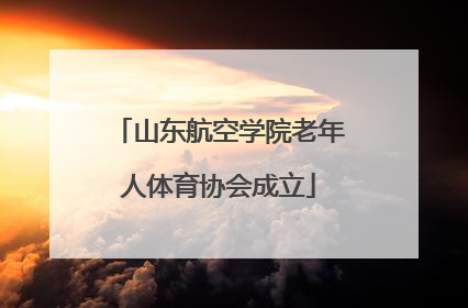 山东航空学院老年人体育协会成立