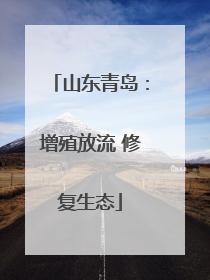 山东青岛：增殖放流 修复生态