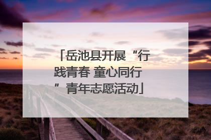 岳池县开展“行践青春 童心同行”青年志愿活动