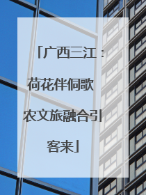 广西三江：荷花伴侗歌 农文旅融合引客来