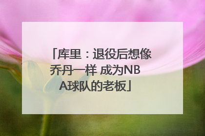 库里：退役后想像乔丹一样 成为NBA球队的老板