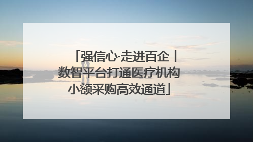强信心·走进百企丨数智平台打通医疗机构小额采购高效通道