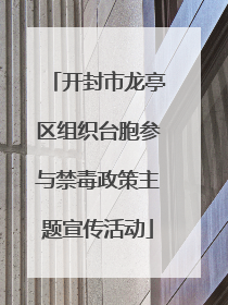 开封市龙亭区组织台胞参与禁毒政策主题宣传活动