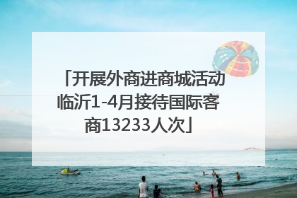开展外商进商城活动 临沂1-4月接待国际客商13233人次